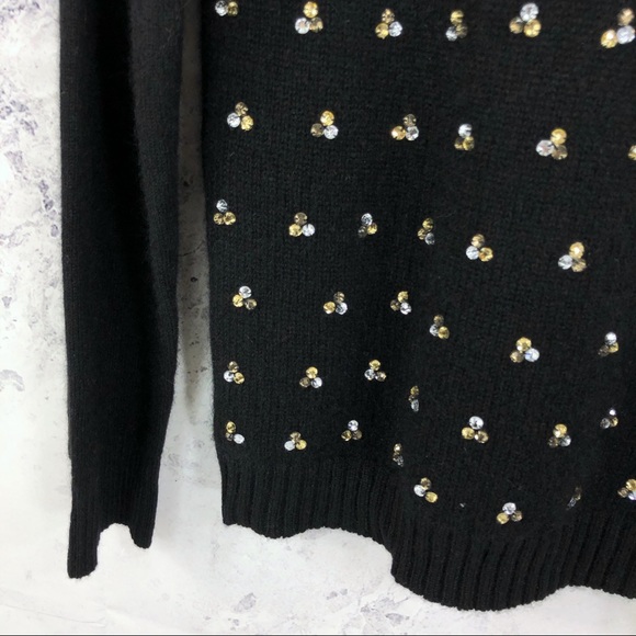 NWT Saks Fifth Avenue cashmere rhinestone sweater - Picture 3 of 6